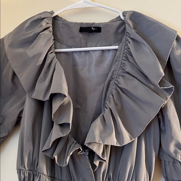 Ryu Belted Ruffle Taffeta Coat - Picture 3 of 7